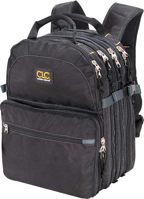 tool backpack with laptop compartment.